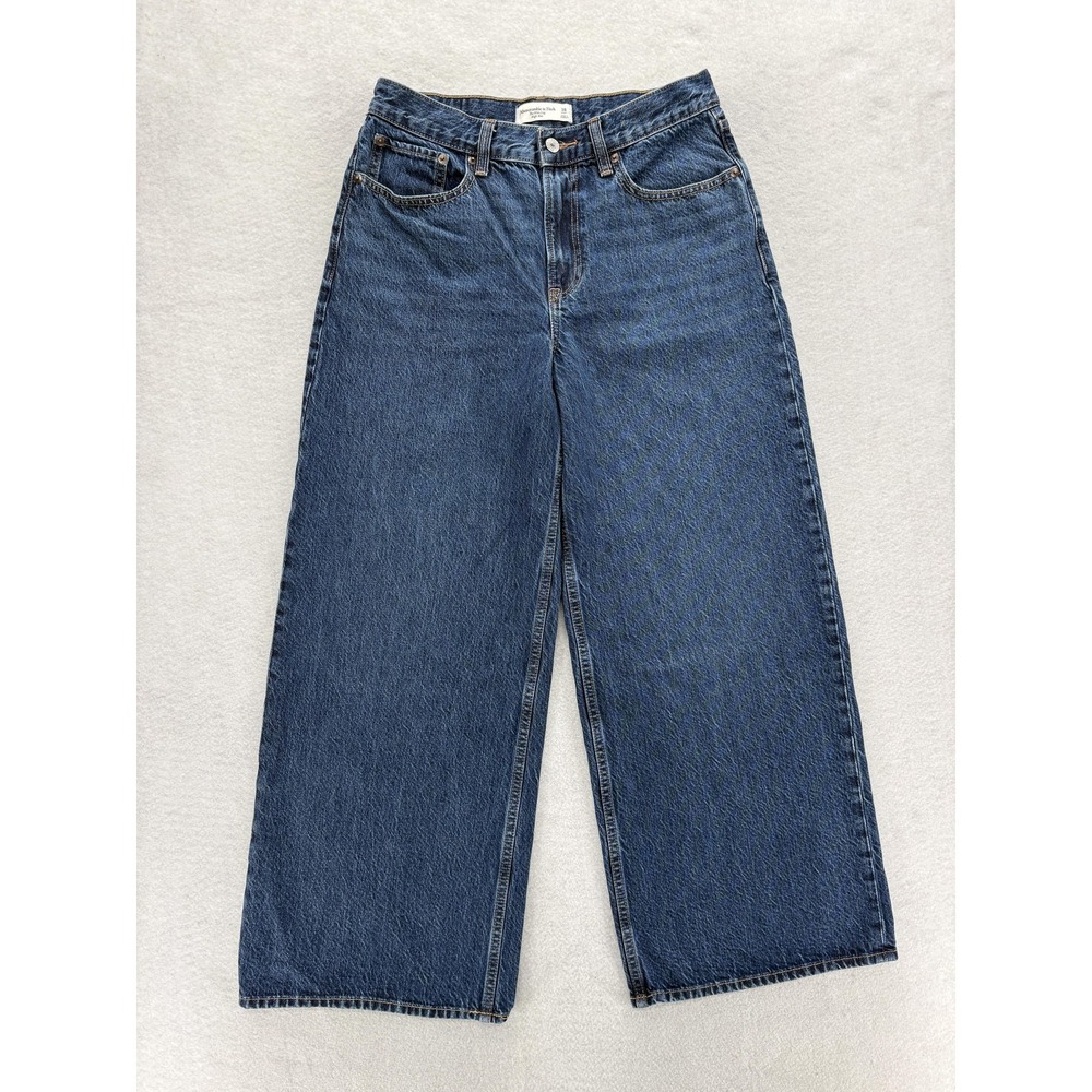 Abercrombie & Fitch Dark Blue Wide-Leg Jeans